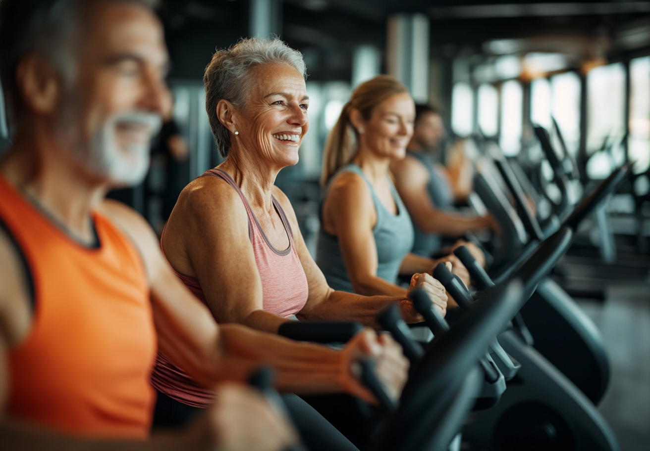 Група людей старшого віку на тренуванні